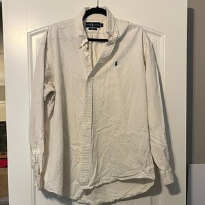 Polo by Ralph Lauren Men's Cream Button Down Shirt